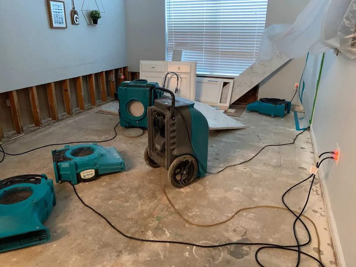 Dehumidifier in flood-cut room for Water Extraction & Removal in Copperas Cove
